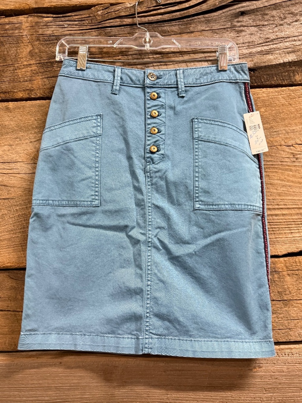 NWT Anthropologie Pilcro and the Letterpress chino side strip pencil skirt, 4